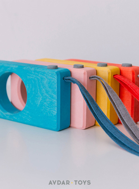 AVDAR TOYS 木质照相机 宝宝积木玩具男孩女童 椴木益智礼物