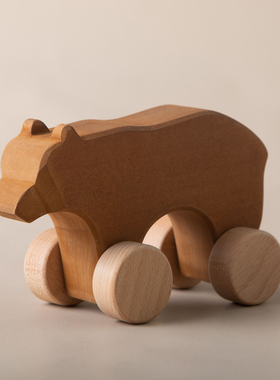 AVDAR TOYS 森林熊俄罗斯棕熊 进口椴木 手工儿童玩具实木积木