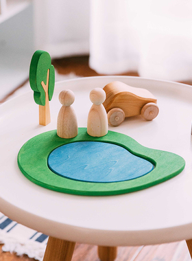 AVDAR TOYS 小湖积木益智儿童成人积木玩具创意家居摆件木作工艺