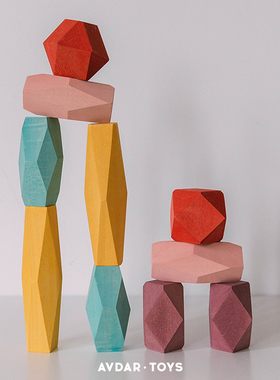 AVDAR TOYS Balance blocks木块叠石益智儿童成人积木玩具木工艺
