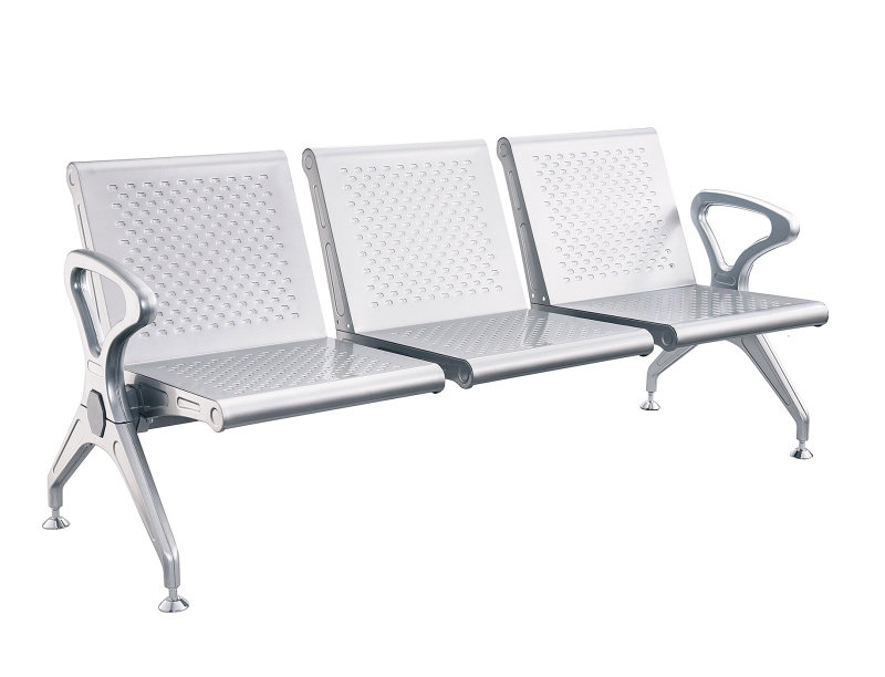 八角管系列 公共座椅  三人位连排等候椅接待椅机场椅