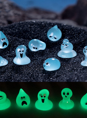 跨境微景观简约现代创意可爱夜光水精灵 DIY装饰品迷你树脂小摆件