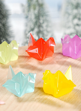 微景观简约创意创意可爱夜光千纸鹤盲袋 DIY装饰品迷你桌面小摆件