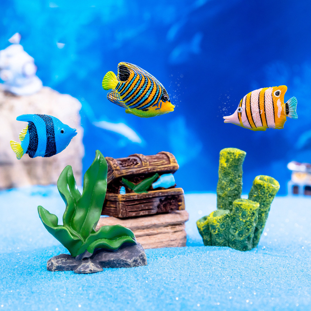 微景观创意可爱海洋珊瑚小鱼水族装饰摆件