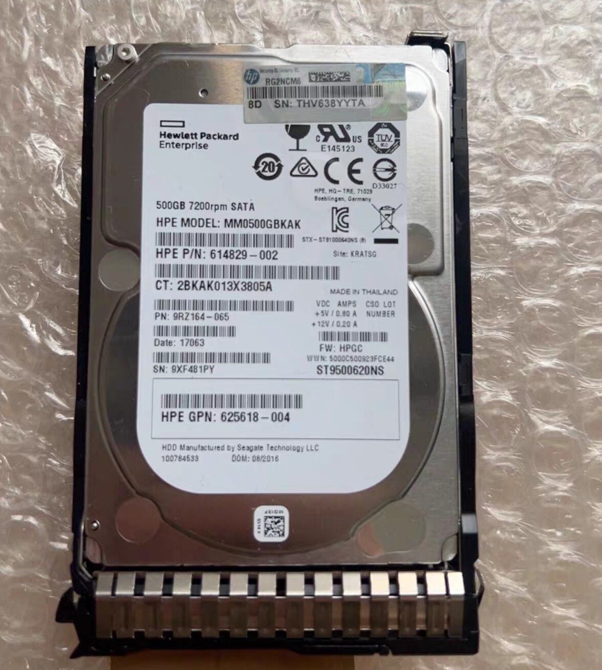 hp/惠普服务器硬盘500g sata 7.2k 2.5 656107-001 655708-b21