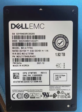 原装Dell ME4012 4024  4084 5012 5024 1.92T SAS存储硬盘TMTW9