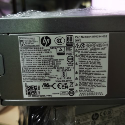 惠普HP 280 288 400 600 800 G9 260W电源M76034-001 002 003 004