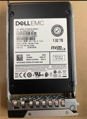 原装戴尔dell 1.92T U2 NVME SSD固态硬盘PM1733 2380X V2 WPR17