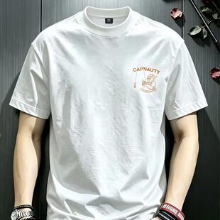 师凯服饰Amphelisia2026港式印花T恤男夏季圆领宽松流行短袖T恤