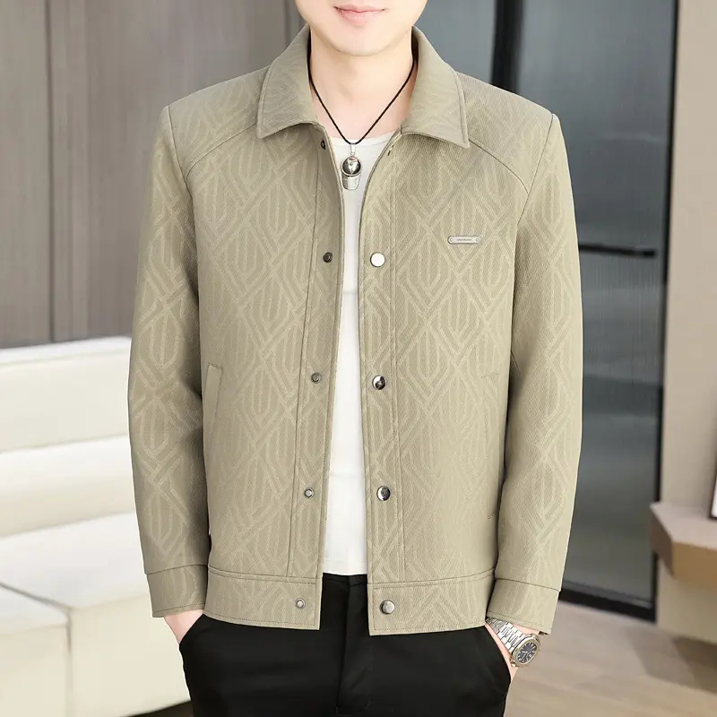 ONE欧呢男装春装休闲夹克翻领修身外套春秋季男百搭帅气上衣褂子