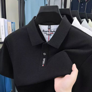 点击率潮牌男装专柜正品高档夏季新款男士翻领短袖POLO衫休闲T恤
