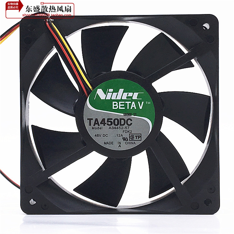 电产NIDEC TA450DC A34452-57 48V 0.12A 12CM 12025 变频器风扇
