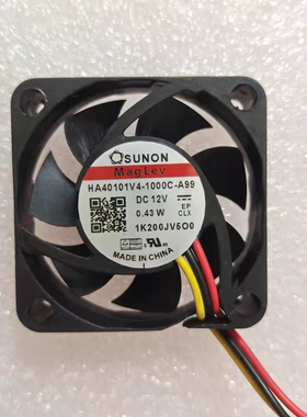 HA40101V4-1000C-A99 原装SUNON 12V 超静音风扇 4010 0.43W 4CM