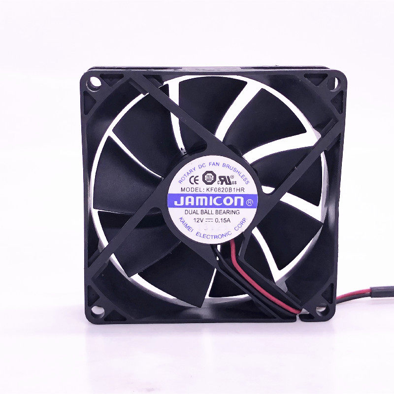 8厘米正品凯美 KF0820B1HR 12V 0.15A 8020 机箱散热风扇2线接口