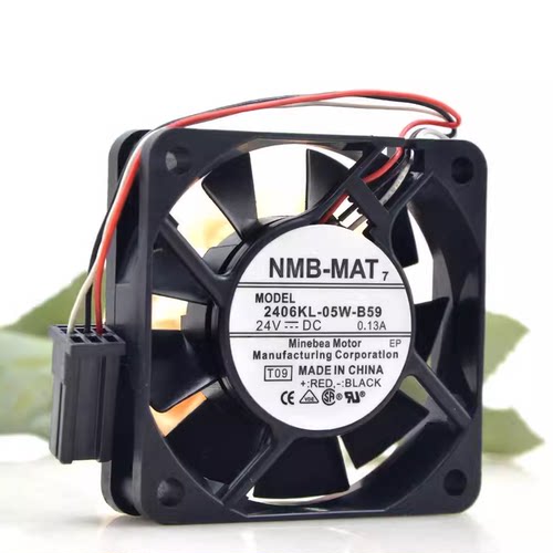 NMB 2406KL-05W-B59 6015 24V 6CM 发那科伺服驱动带检测报警风扇