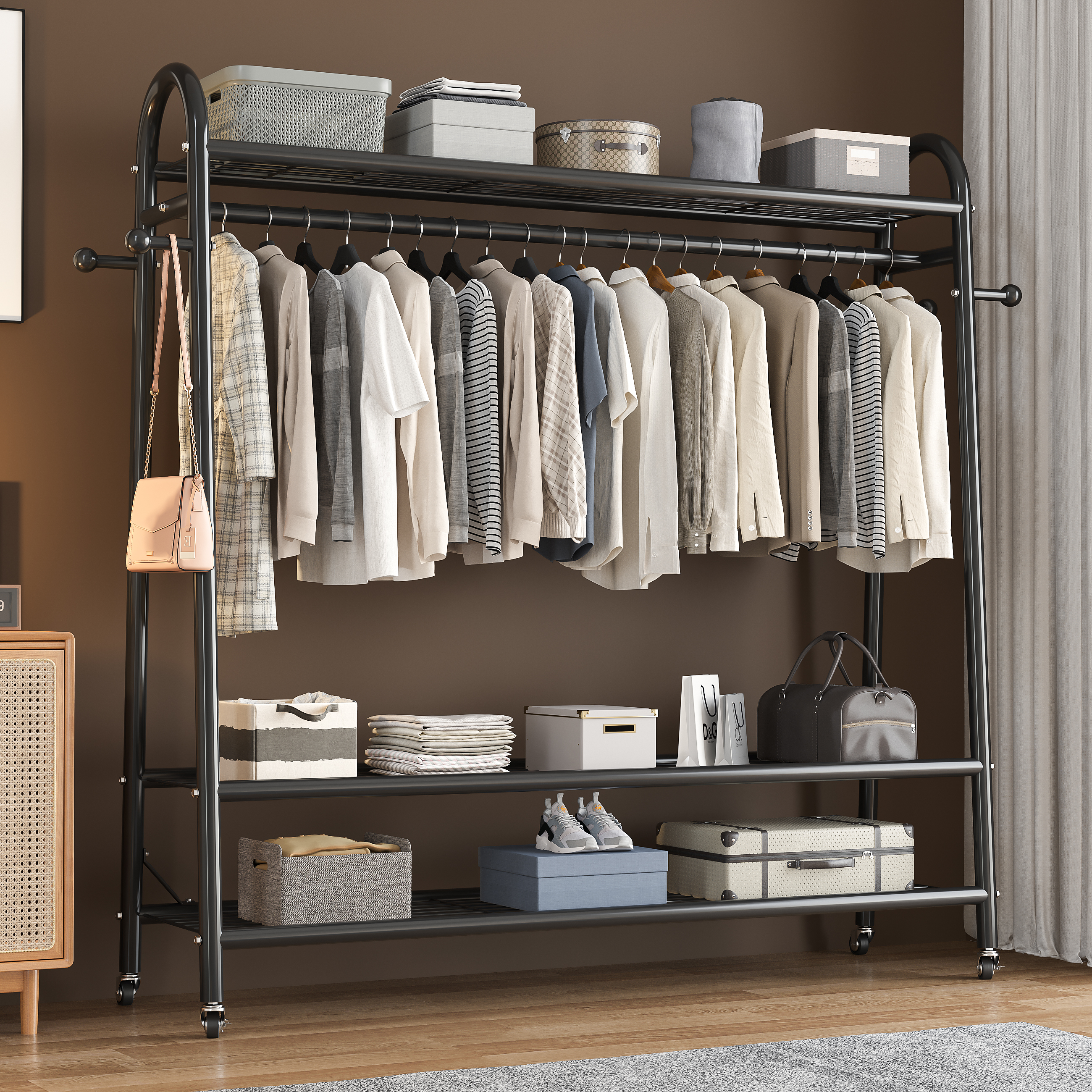 落地衣架卧室出租房挂衣架