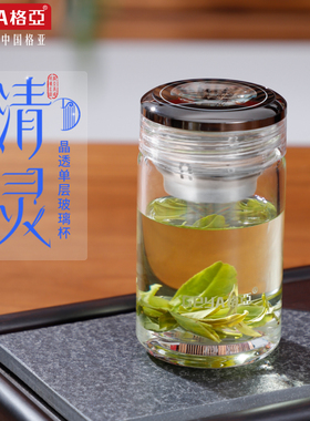 GEYA格亚玻璃杯男士商务水杯高档茶杯女矮胖小杯子迷你2025新款