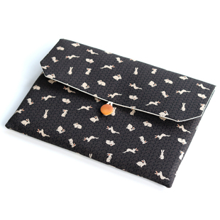 手工布艺黑兔电脑内胆包适用于Macbookpro13.3M314寸15.3air16寸