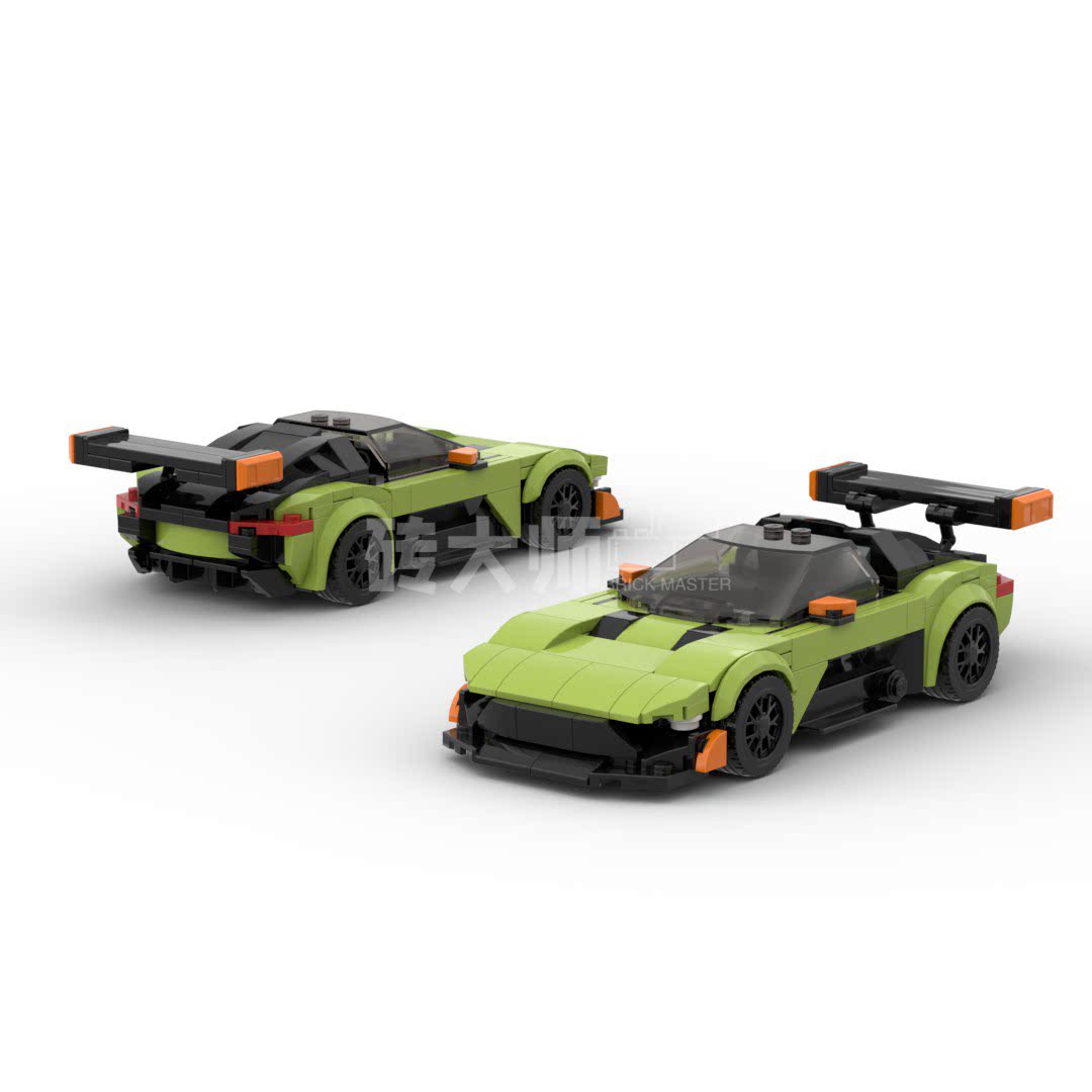 moc积木适用乐高拼装阿斯顿马丁火神超跑车模speed系列男孩8格车