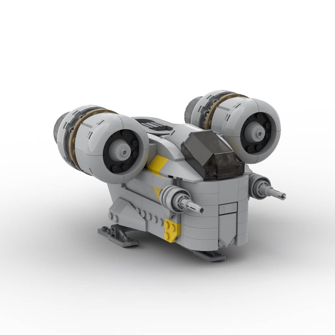 适用乐高moc曼达洛人迷你剃刀冠号razor crest星球大战拼搭积木包