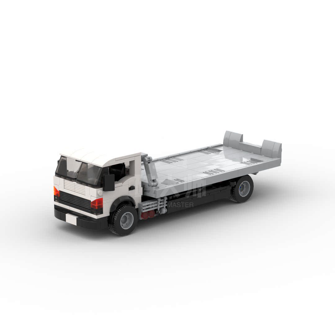 moc积木适用乐高拼装头文字d救援平板拖车救援模型speed系列8格车