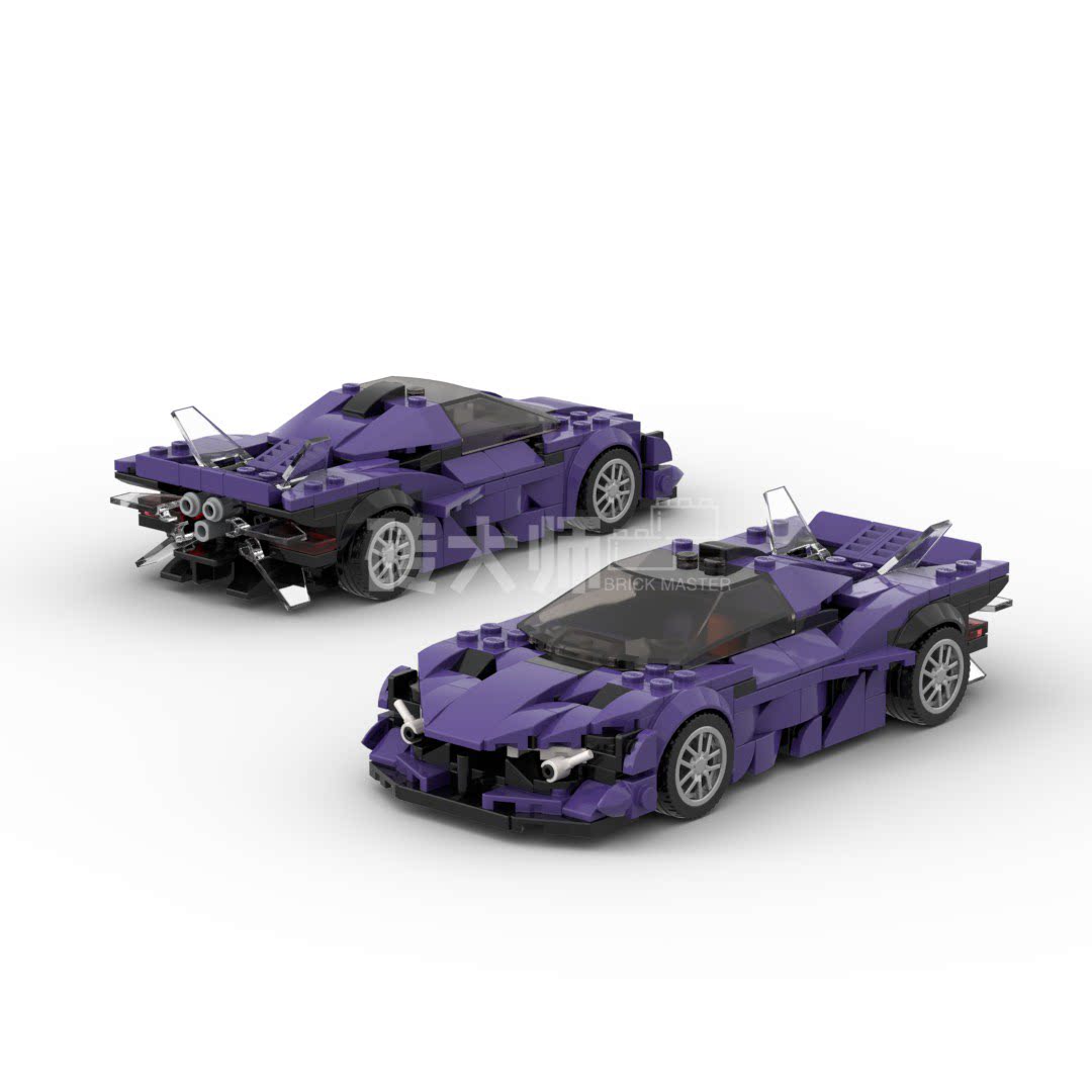 moc积木适用乐高8格车apollo阿波罗evo超跑拼装speed系列男孩拼搭