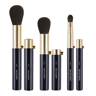 ENERGY/艾诺琪墨金化妆刷伸缩散粉腮红眼影灰鼠毛便携套刷美妆刷