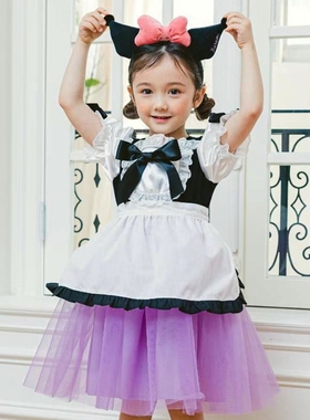 女童韩国童装PinkBerry夏季三丽鸥可爱卡通宝宝蕾丝泡泡袖公主裙