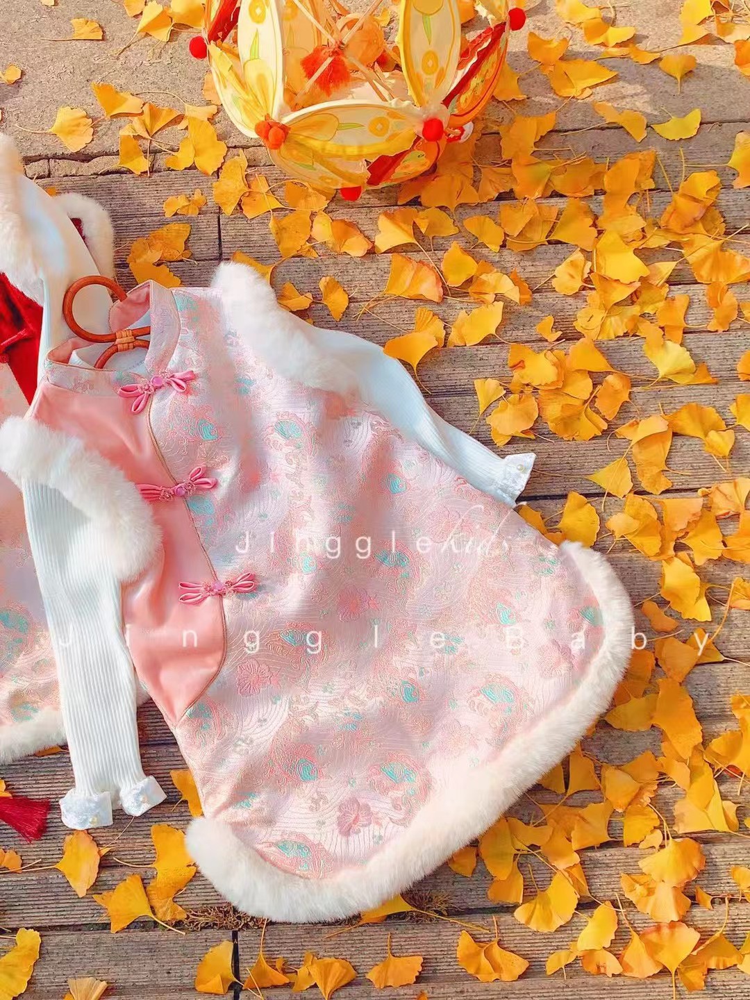 天空之城女童连衣裙25秋冬新儿童女孩新中式国风旗袍裙生日礼服