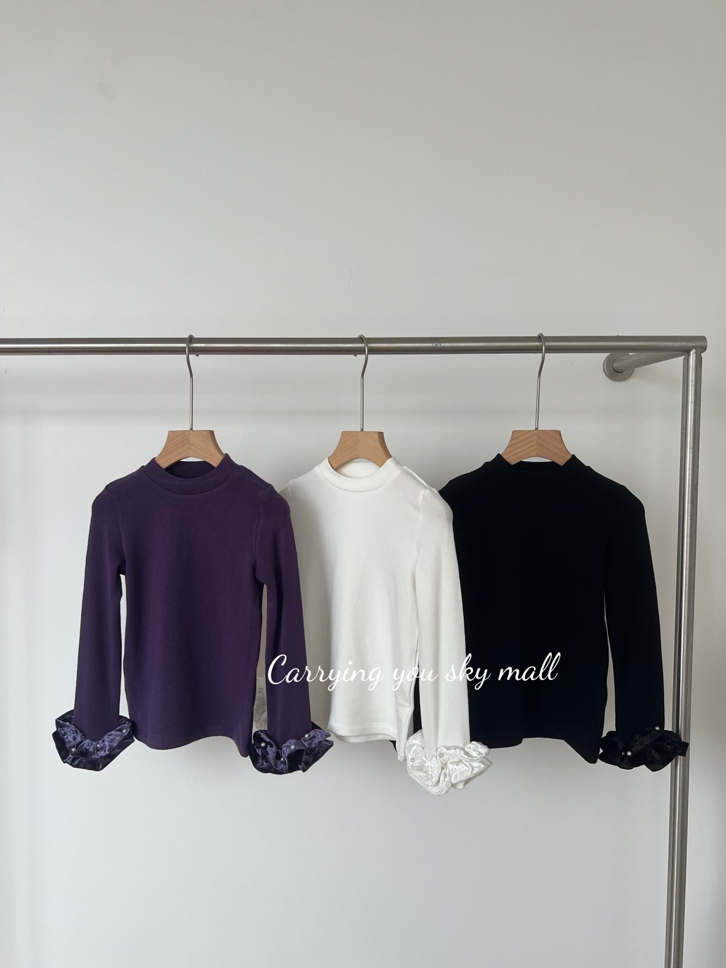 天空之城女童打底衫2025秋冬新款儿童洋气时髦珍珠绒花边打底衫,童装/婴儿装/亲子装,T恤,淘宝优惠券,粉丝福利购,淘宝优惠卷