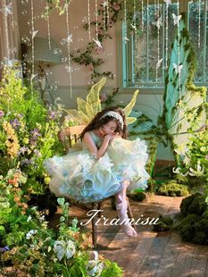 缇娜米苏女童公主裙26春夏儿童女孩超仙绿野仙踪连衣裙演出服礼服