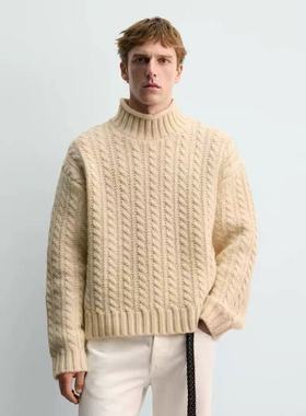 ZA2025冬季新品 男装 AARON LEVINE联名系列针织衫 5536390 712