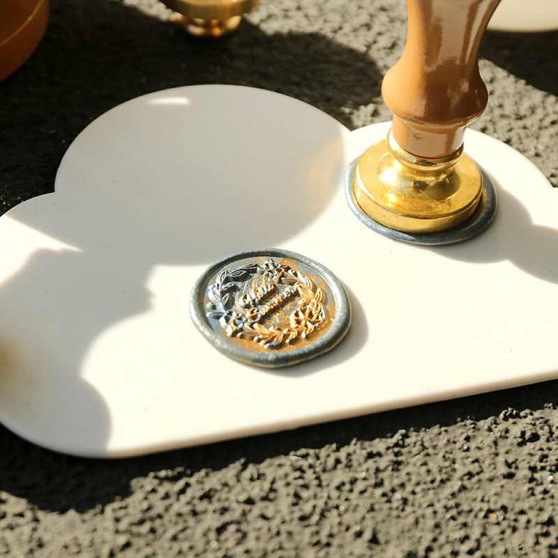 创意火漆印章云朵造型垫板