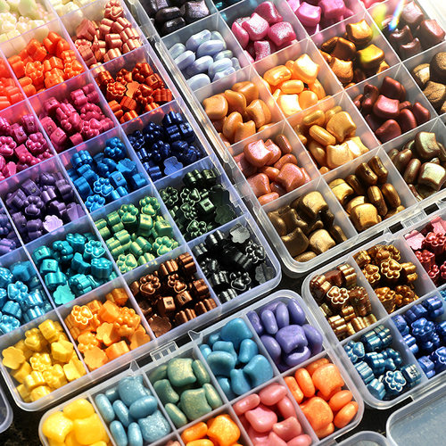 火漆印章蜡粒珠光混色复古套装