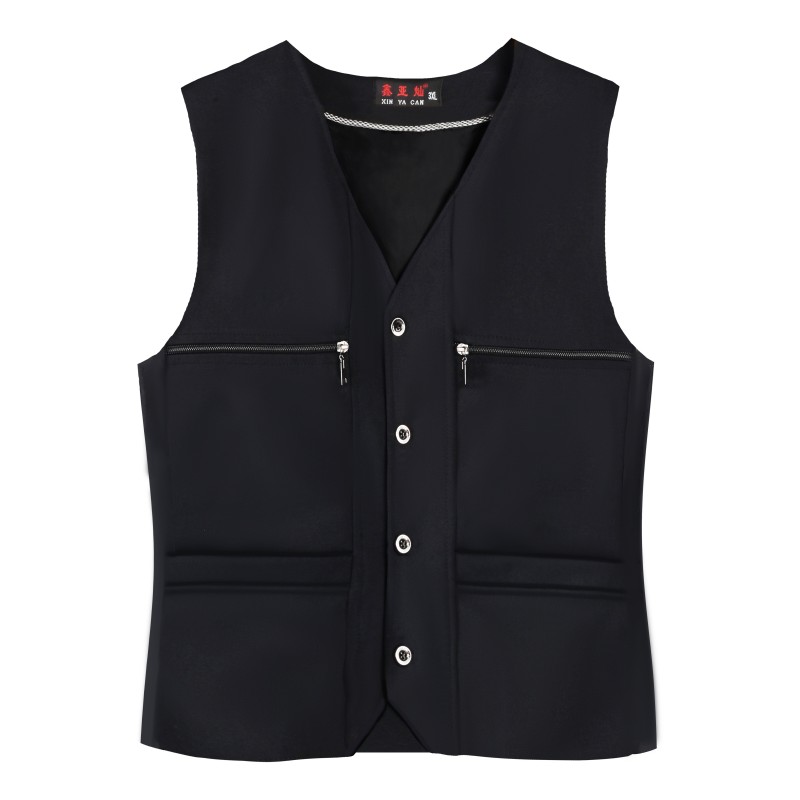防盗兜V领马夹钓鱼爷爷马夹背心