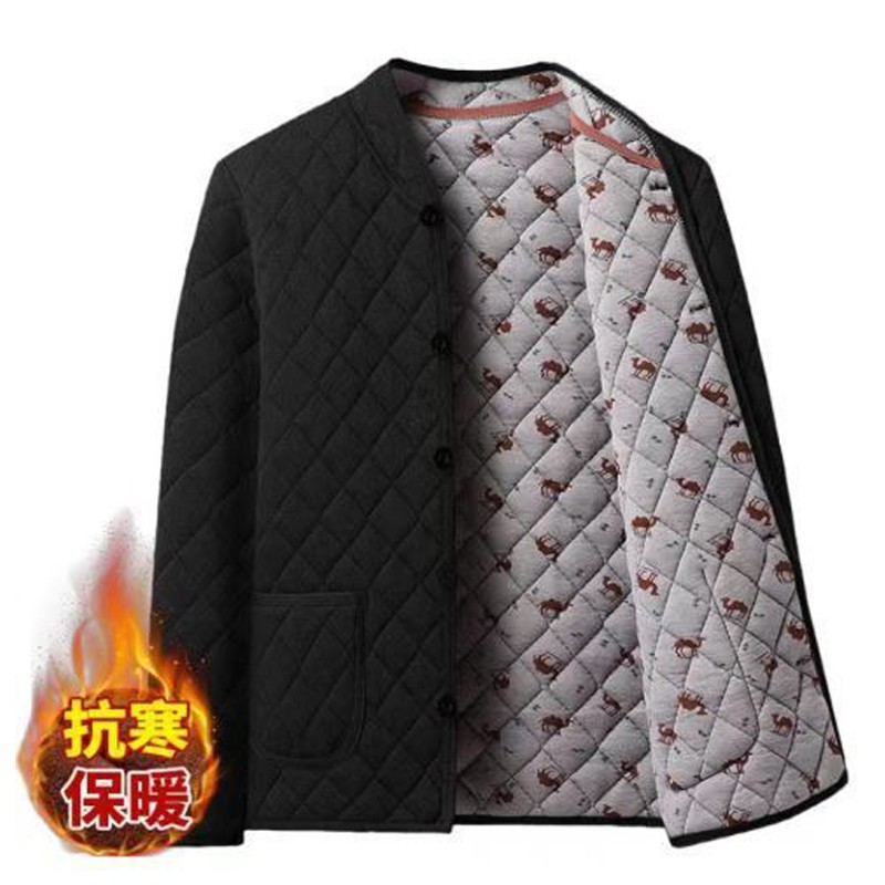 中老年加肥加大男士棉服羊羔绒加厚保暖爸爸冬季棉服爷爷保暖外套