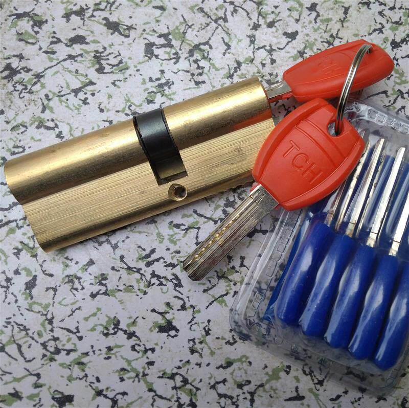 飞云群升龙阳防盗门ab锁锁芯纯铜90mm普通锁芯万家美心步阳原厂装