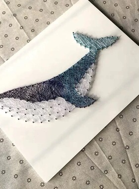 星空猫动物钉子绕线画DIY手工画