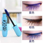 Mascara màu tím không thấm nước kéo dài Long Blue Brown Brown Nữ Gradient dày mã hóa siêu dài - Kem Mascara / Revitalash