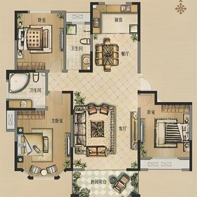 户型分析买房选房家居布局优化办公室商铺住宅装修看户型布局设计