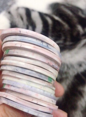 38包u王见货木蝉司 桃桃蓝蓝的出血线 3元5卷 颜色随机不挑