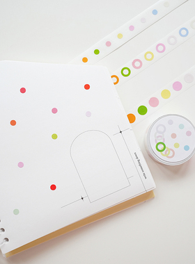 38包u王见货hello smile木蝉司原创圈圈圆点贴奶油小爱心贴小清新