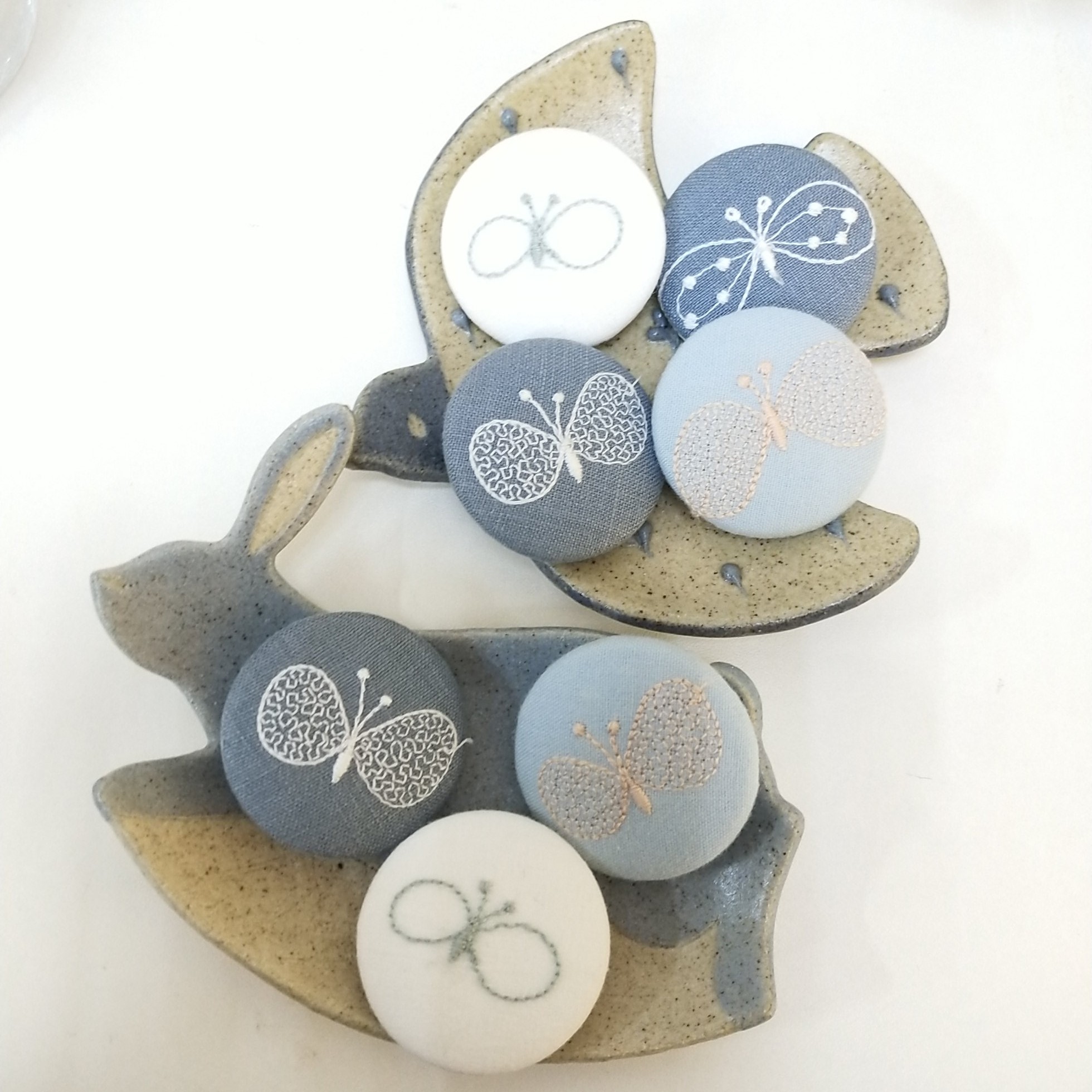 木蝉司原创现货日本皆川明纽扣文艺可爱复古布制摆件装饰小物手账