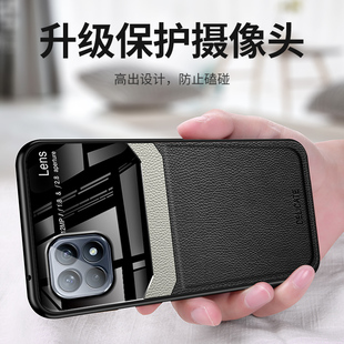 哥伦巴斯适用opporeno4se手机壳超薄皮纹reno4se商务皮套高档硅胶保护套PDVMOO全包防摔皮质个性外壳男款女网