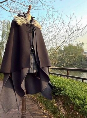 【常驻】灰色事件簿 双面呢羊毛To Gray格蕾印象斗篷格裙套fate
