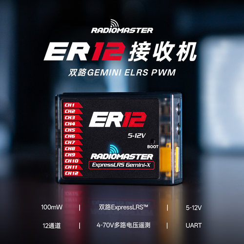 RadioMasterER12接收机双路