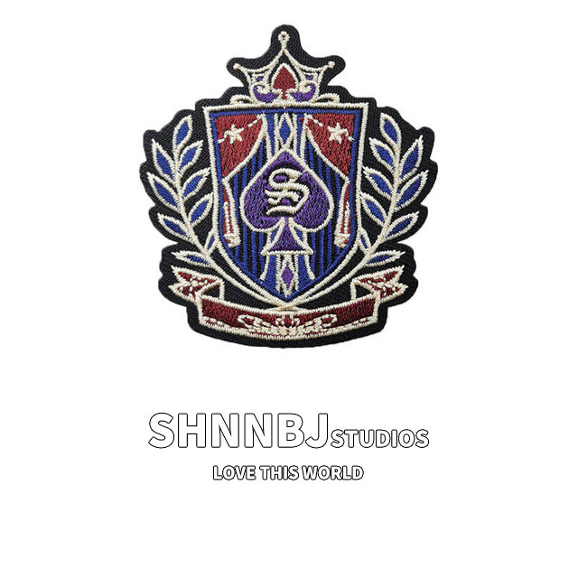 JK衬衫刺绣校供学院风徽章DK扑克制服绣花胸针女装毛衣装饰配件