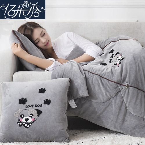 抱枕被子两用珊瑚绒小汽车加厚