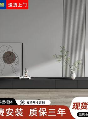实木轻奢电视柜客厅家用可定制储物柜2026新款隐藏设计电视机柜子