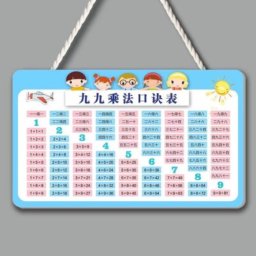 小学生二年级九九乘法口诀